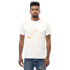 unisex-classic-tee-white-front-69f9404a273ef Abstract Human Line Art T-Shirt – Minimalist Gold Figure Graphic Tee | Modern Streetwear Unisex Shirt