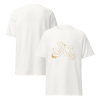 unisex-classic-tee-white-front-and-back-69f9404a338df Abstract Human Line Art T-Shirt – Minimalist Gold Figure Graphic Tee | Modern Streetwear Unisex Shirt